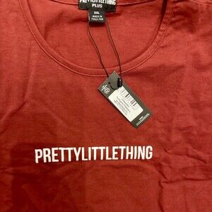 PRETTYLITTLETHING Burgundy Short Sleeve Bodysuit - XXL NWT